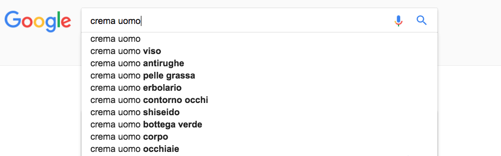 Analisi degli intenti di ricerca con Google Suggest
