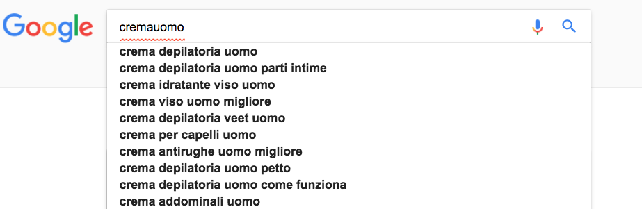 Analisi degli intenti di ricerca con Google Suggest - trucco per scoprire nuovi suggerimenti.